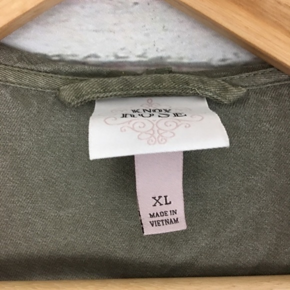Knox Rose Embroidered Olive Green Jacket XL - Picture 2 of 8